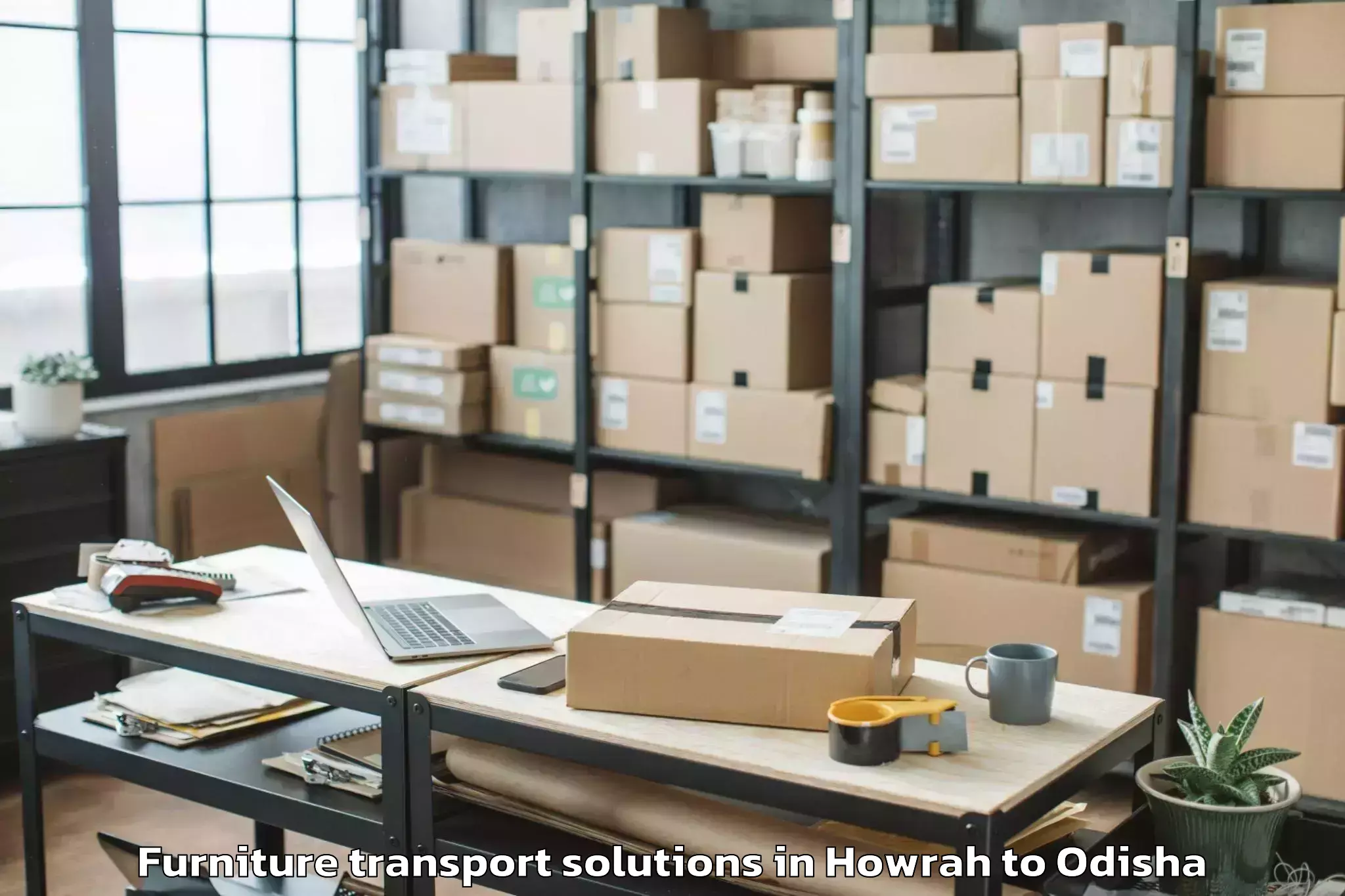 Quality Howrah to Padampur Bargarh Furniture Transport Solutions